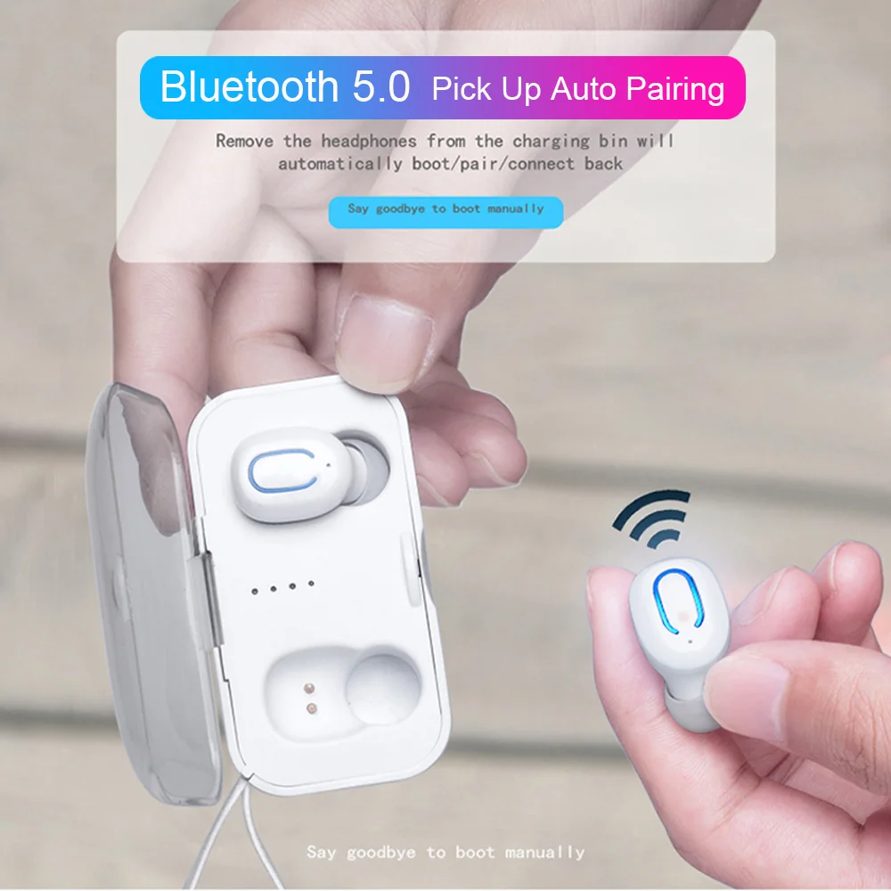 Lascary T18 TWS сенсорные Bluetooth 5,0 наушники с отпечатком пальца, HD стерео беспроводные наушники, игровая гарнитура с шумоподавлением