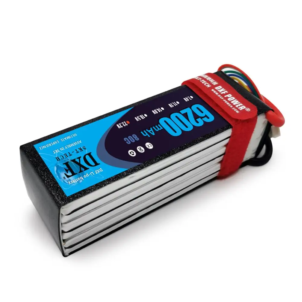 Литий полимерный аккумулятор DXF 22 2 в 6200 мАч 80C MAX160C T/XT60 Lipo 6S для радиоуправляемого