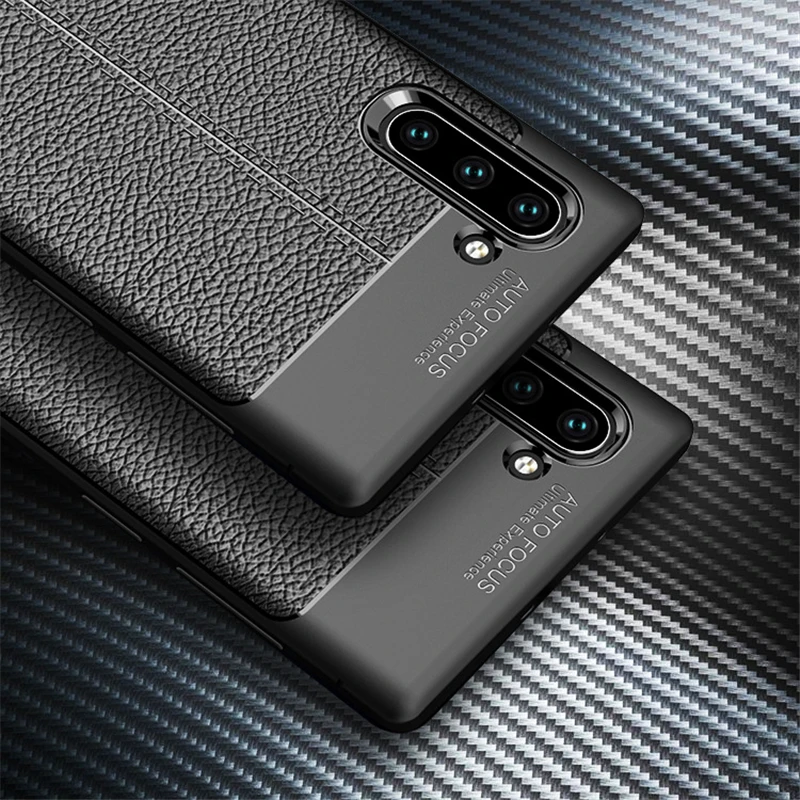 

Litchi Skin Soft Silicone Case for Samsung Galaxy Note 10 Pro S8 S9 S10 Plus A10 A20 A40 A30 A50 A70 Shock Proof Phone Cover