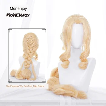 

Arena Game Wu Zetian King the Empress Wu Tse-Tien Nix Oracle Cosplay Cos Wig Gold Wig + Wig Cap