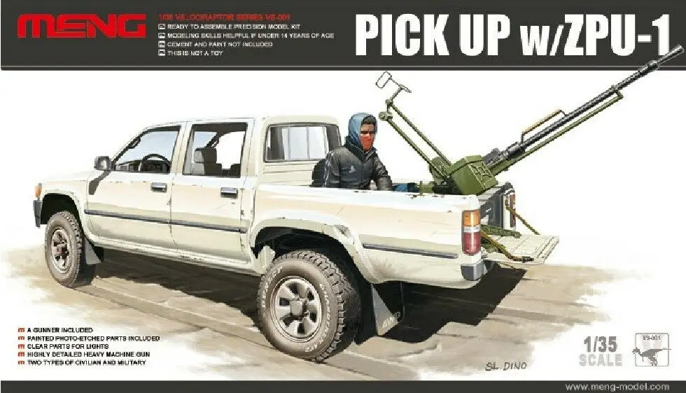 Meng VS-001 Модель 1: 35-го масштаба Hilux пистолет для захвата c/w ZPU1 |