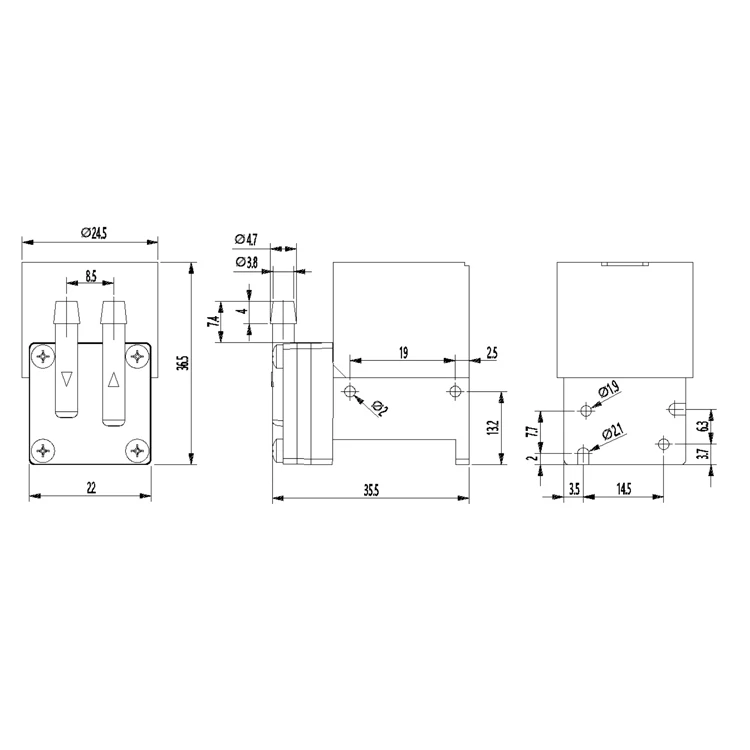 G1BL микро вакуумный насос 12 V/24 V с бесщеточным двигателем воздушного насоса безмасляный мембранный насос для отбора проб газа для анализа насос