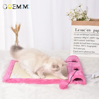 

Sisal Cat Scratch Board Pad Ball Cat Bed Scratcher Funny Interactive Cats Play Toy Cat Claws Sisal