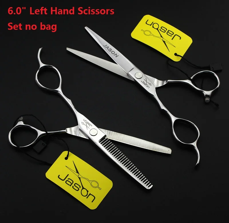 5," 6,0" Профессиональный левосторонний ножницы для стрижки волос Парикмахерские филировочные ножницы для левой руки LZS0511 - Color: LZS0599 60 no bag