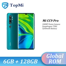 ROM globale Xiaomi Mi CC9 Pro 6 go RAM 128 go ROM 108MP Penta caméra Smartphone 5260 mAh Snapdragon 730G 6.47 "10x Zoom Hybird(China)