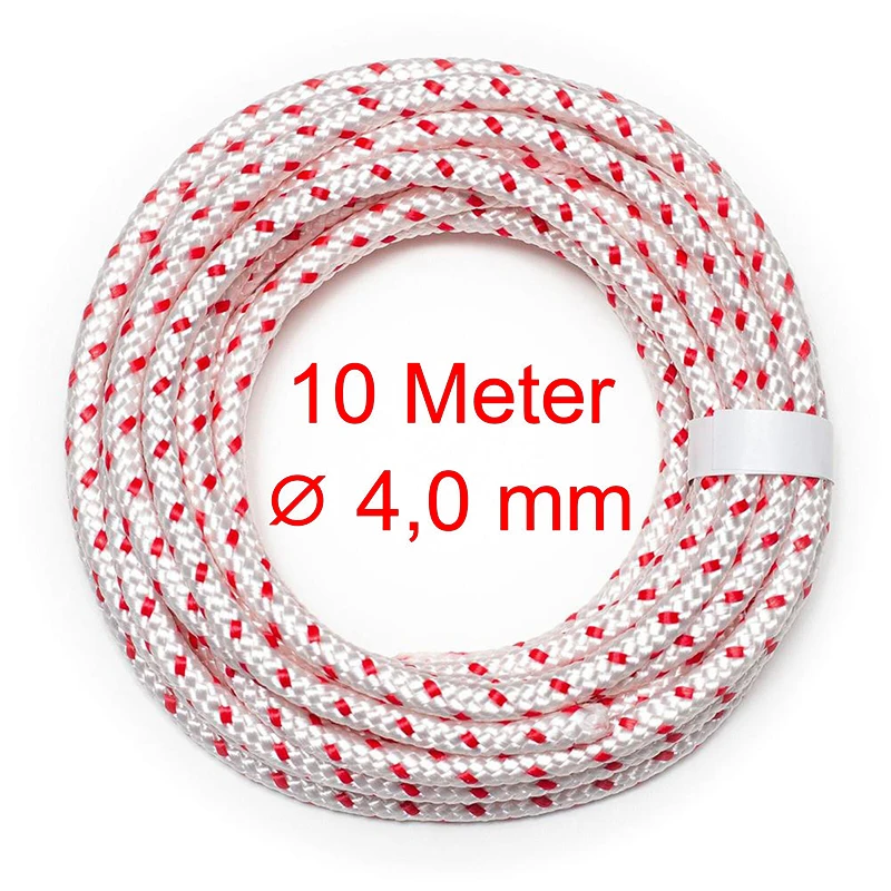 Chainsaw Replace Parts 10mX 4mm Starter Rope Chainsaw Lawn Mower Construction Equipment For Honda Chainsaw Lawnmower Engine Starter Rope Pull Cord