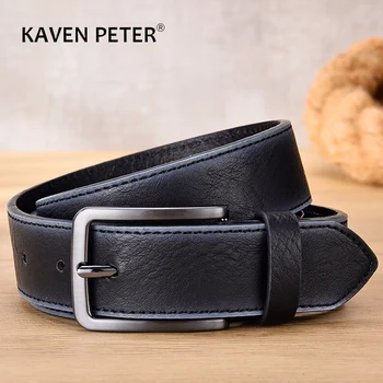 

2020 Fashion Leather Belt Male Famous Brand Luxury Designer Cowboy Brown Jeans Trouser Waist Belt With Holes Pasek Free Shipping