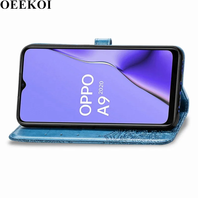 OEEKOL Datura Flower Flip Cover Leather Case for OPPO A9 /A5 /A1k/Reno A/Reno Ace/Reno Z/Reno2 Z