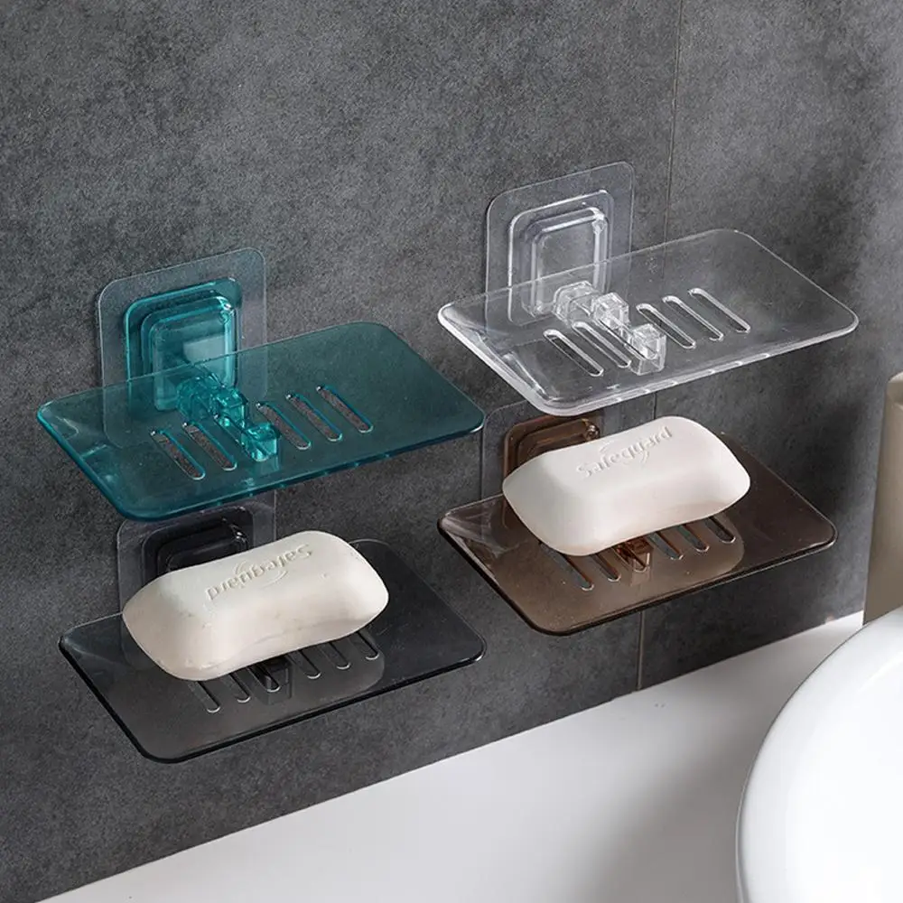 

Suction Cup Wall Dishes Soap Dish Case Soap Box Dish Storage Plate Drain Soap Box Storage Rack Plastic Holder