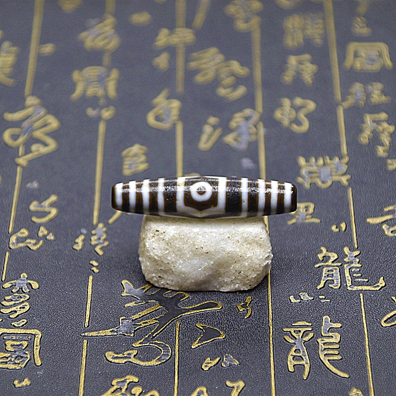 

Тибетские бусины FengShui 3 глаза DZI 12*55 мм, черные/белые бусины из агата для мужчин и женщин, ювелирные изделия, подвеска, амулет, бесплатная доставка