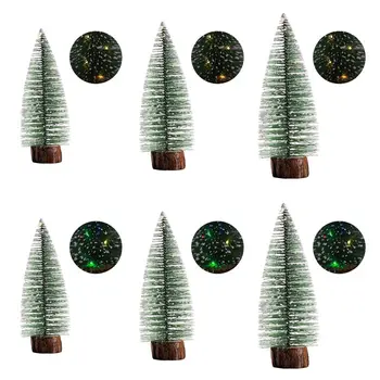 

Mini Christmas Tree with White Cedar Standing LED Light Desktop Small Ornaments Decoration For Home Xmas New