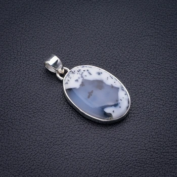 

Natural Dendritic Opal Handmade 925 Sterling Silver Pendant 1.5" D2985