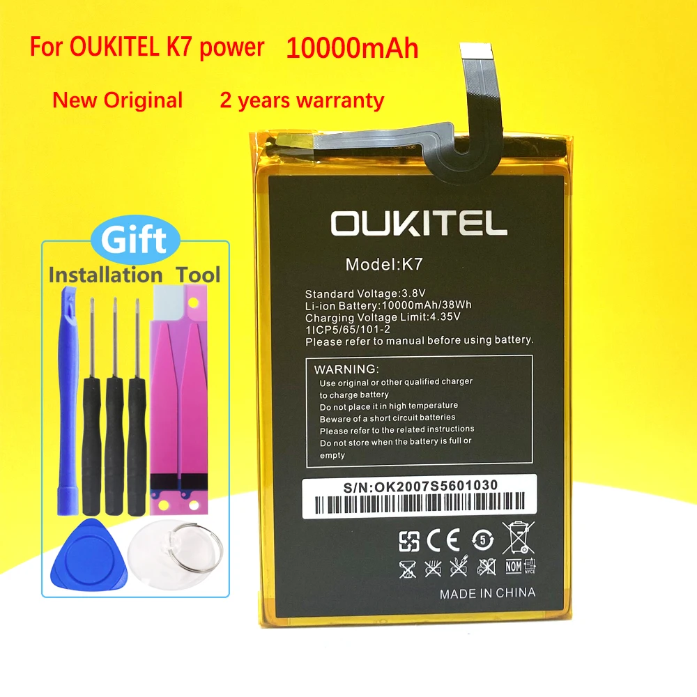 100% Новый оригинальный аккумулятор 10000 мАч для смартфона OUKITEL K7 Power в наличии |