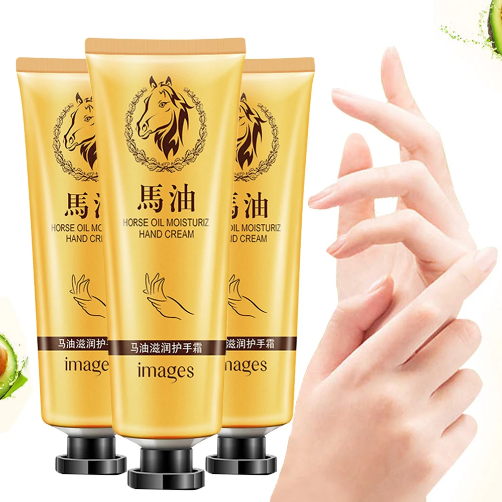 

Horse Oil Repair Hand Cream Moisturizing Anti-Aging Skin Whitening Hand Cream Skin Care Nourishing crema de manos Winter TSLM1