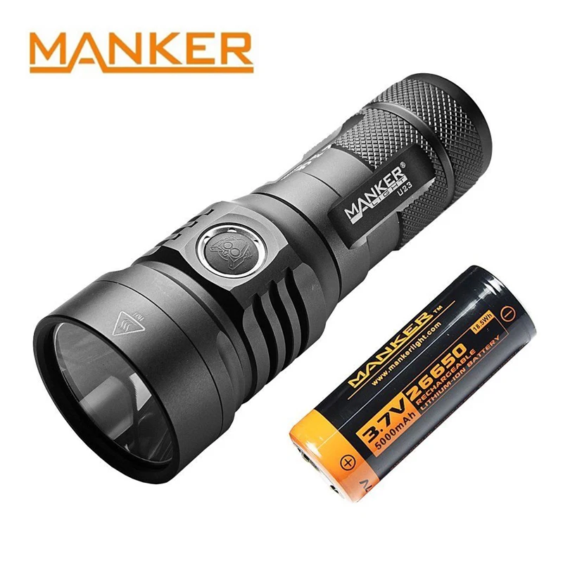 Светодиодный фонарик Manker U23 2000 люмен XHP 35 HD USB Type C 5000 мАч перезаряжаемый 26650|cree