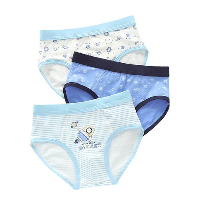 

3 Pcs Boys Panties Children Underwear Triangle Pure Cotton Boys Underpants Angle Boys Underpants Baby Shorts Striped Panties
