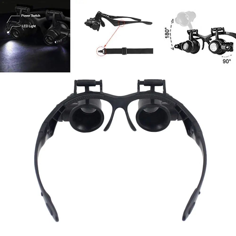 Ceny 10X 15X 20X 25X lupy do ścisłej współpracy szef noszenie lupy lupa z światło lupa do naprawy zegarka jubiler