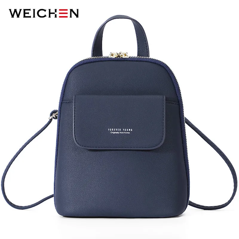 Buy WEICHEN Multi Function Women Backpack Fashion Small Backpack Female Leather Ladies Shoulder Bag Girl Satchel Mini Mochila Purse
