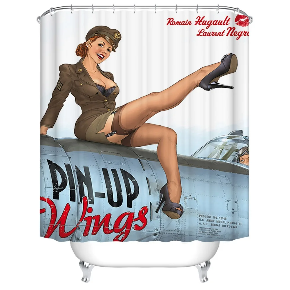 Cartoon-Girl-Printed-3d-Bath-Shower-Curtains-Waterproof-Polyester-Fabric-Washable-Bathroom-Curtain-Screen-With-Hooks (2)