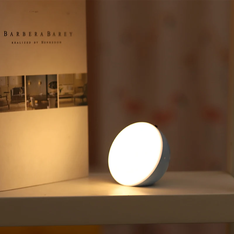 

USB Rechargeable Paste PIR Human Body Motion Induction Sensor Switch LED Night Light WC Wardrobe Bedside Kids Study Bedroom Lamp