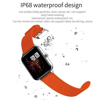 

Sleeping Heart Rate Monitor Outdoor Sports Sedentary Reminder Smart Watch Fitness Tracker Running Blood Pressure IP68 Waterproof