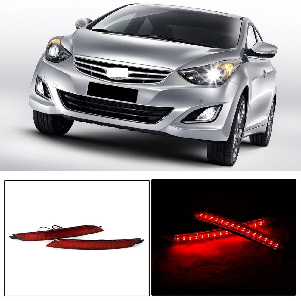 CAPQX 1 пара для Elantra 12 15 автомобильный Стайлинг светодиодный задний фонарь бампер