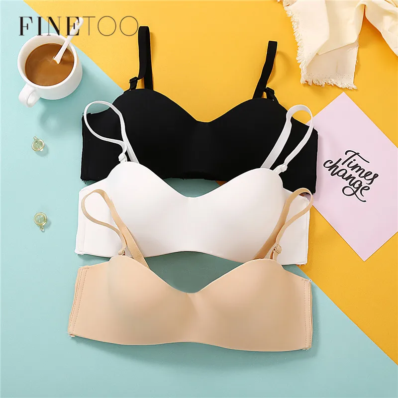  Fashion 1/2 Cup Bra Seamless Bras For Women A B Cup Wireless Bra Sexy Lingerie Solid Color Push Up 