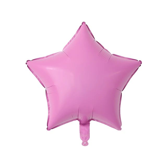 50pcs 18inch Star Heart Aluminum Balloons Inflatable Helium Balloon Birthday Party Decorations Kids Wedding Engagement  Globos as picture