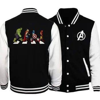 

Mens Super Hero Cartoon Print Baseball Popular 2020 Autumn Outwear Clothing O-neck Harajuku Jackets Leisure Male Casual Coats