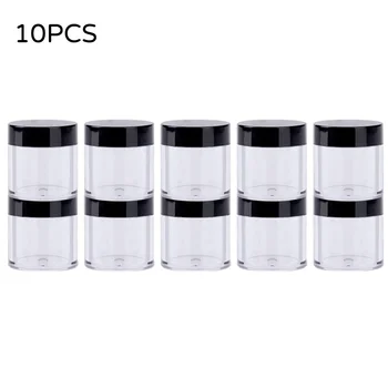 

10 Pcs/Set 30g Cosmetic Jars Empty Eyeshadow Makeup Glitter Powder Container Sealing Pots DIY Clear Refillable Bottles