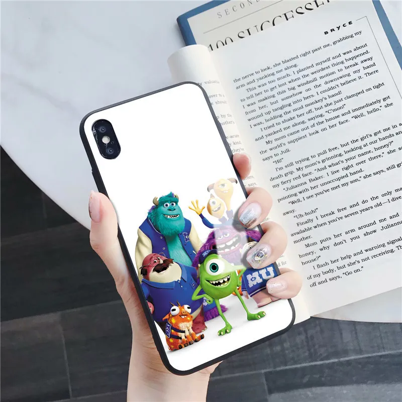 Чехлы для телефонов из закаленного стекла с мультяшным монстром для iPhone 6 6S 7 8 Plus 5 5S SE 11 Pro Max X XS XR MAX Роскошный чехол