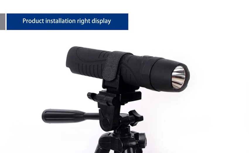 Adjustable Flashlight Mount Holder Clip U-Shaped Fishing Light Stand Tripod Mount for 20MM To 50MM Outdoor Fishing Lamp Bracket