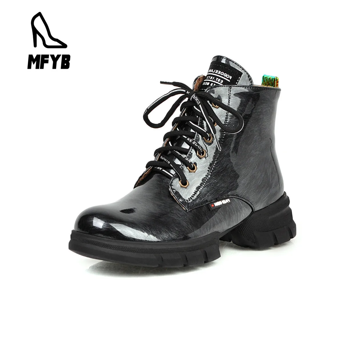 

MFYB Women's boots 2019 autumn new comfortable side with women's shoes 34-43 large size cross straps low boots