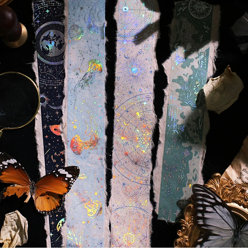 Washi Tape 30mm Wide Dream stars laser Masking Magic map Decorative Adhesive Tapes Scrapbooking Sticker Stationery