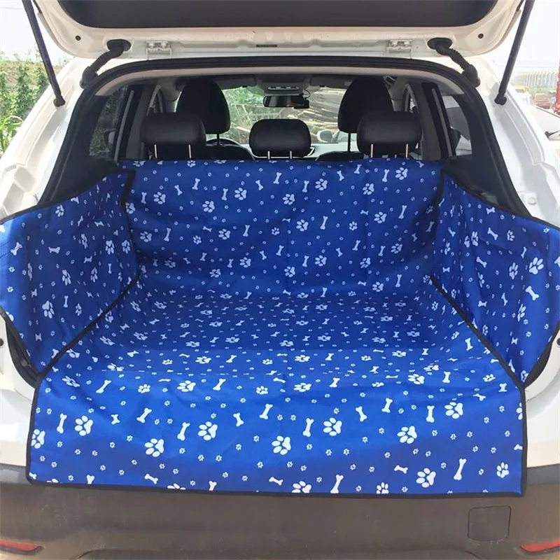 155x105x35cm blue Переноска для домашних животных с рисунком лапы, автомобильный чехол для сиденья для домашних животных, переноска на заднее сиденье для собак, водонепроницаемый коврик для домашних животных, гамак, защита для подушки - Цвет: 155x105x35cm blue