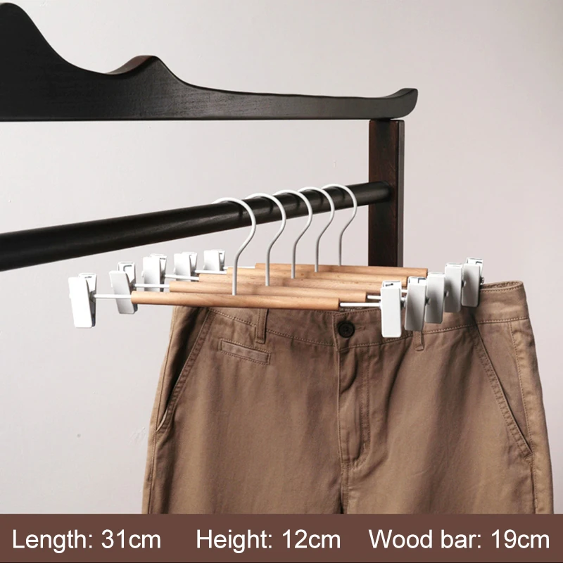 Elegant Extra Thick Wooden Large Clothes Hangers in Matt/Shiny  Walnut/Natural Finish with Chroming Clips/Wood Rail for Men's&Women's Coat/Suit/Jacket  - China Wood Hangers and Clothes Hangers price