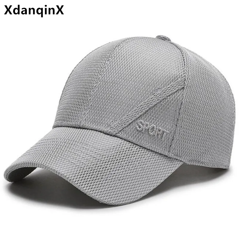 

XdanqinX Summer Mesh Caps For Men Women Breathable Baseball Cap Adjustable Size Mesh Ventilated Couple Sports Cap Snapback Cap