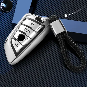 

Wear-Resistant Soft TPU New Car key Cover Protector For BMW X5 F15 X6 F16 G30 7 Series G11 X1 F48 F39 Accessories Keychain Shell