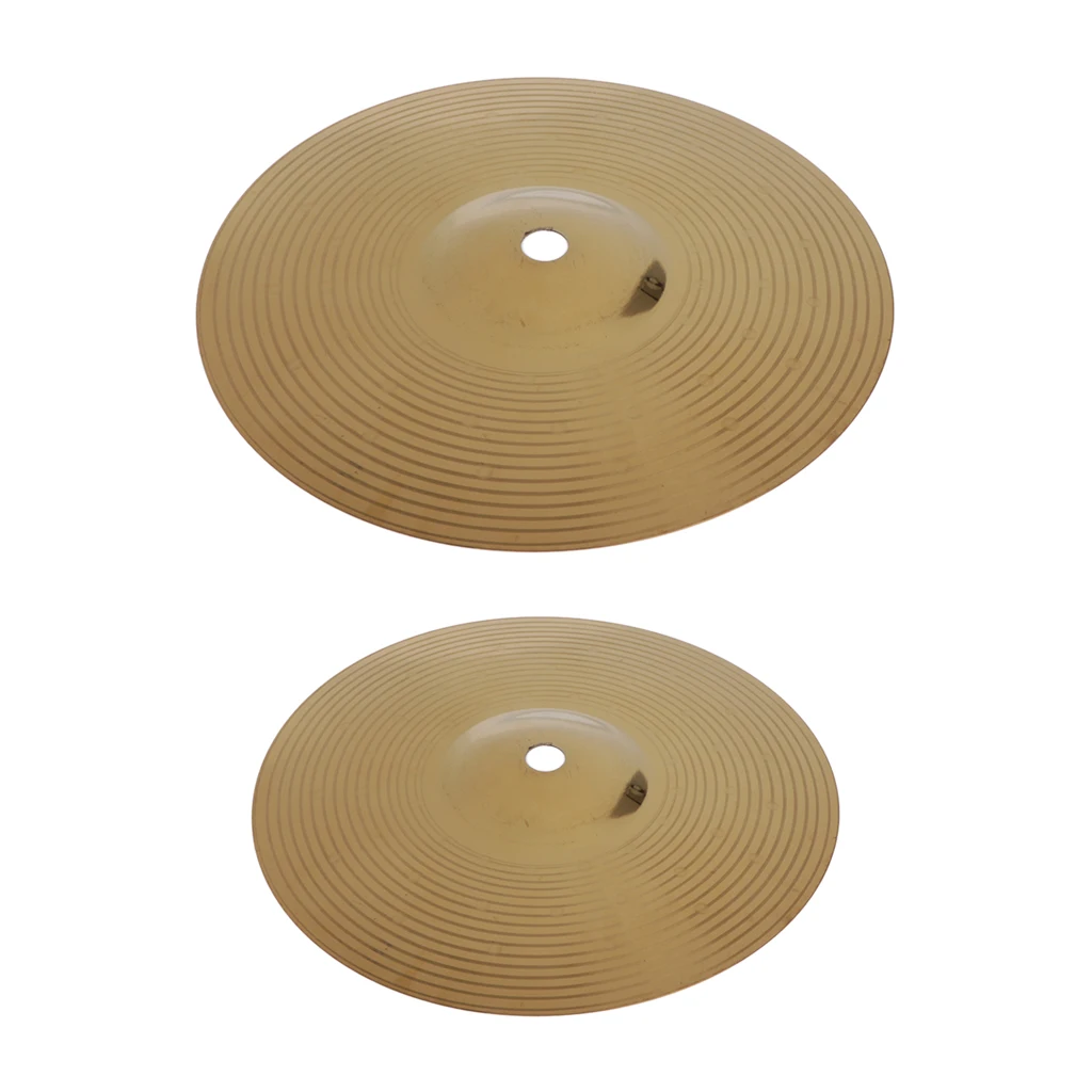 2pcs Brass Splash Crash Cymbal Hi Hat Cymbals for Drum Set 8inch 10inch