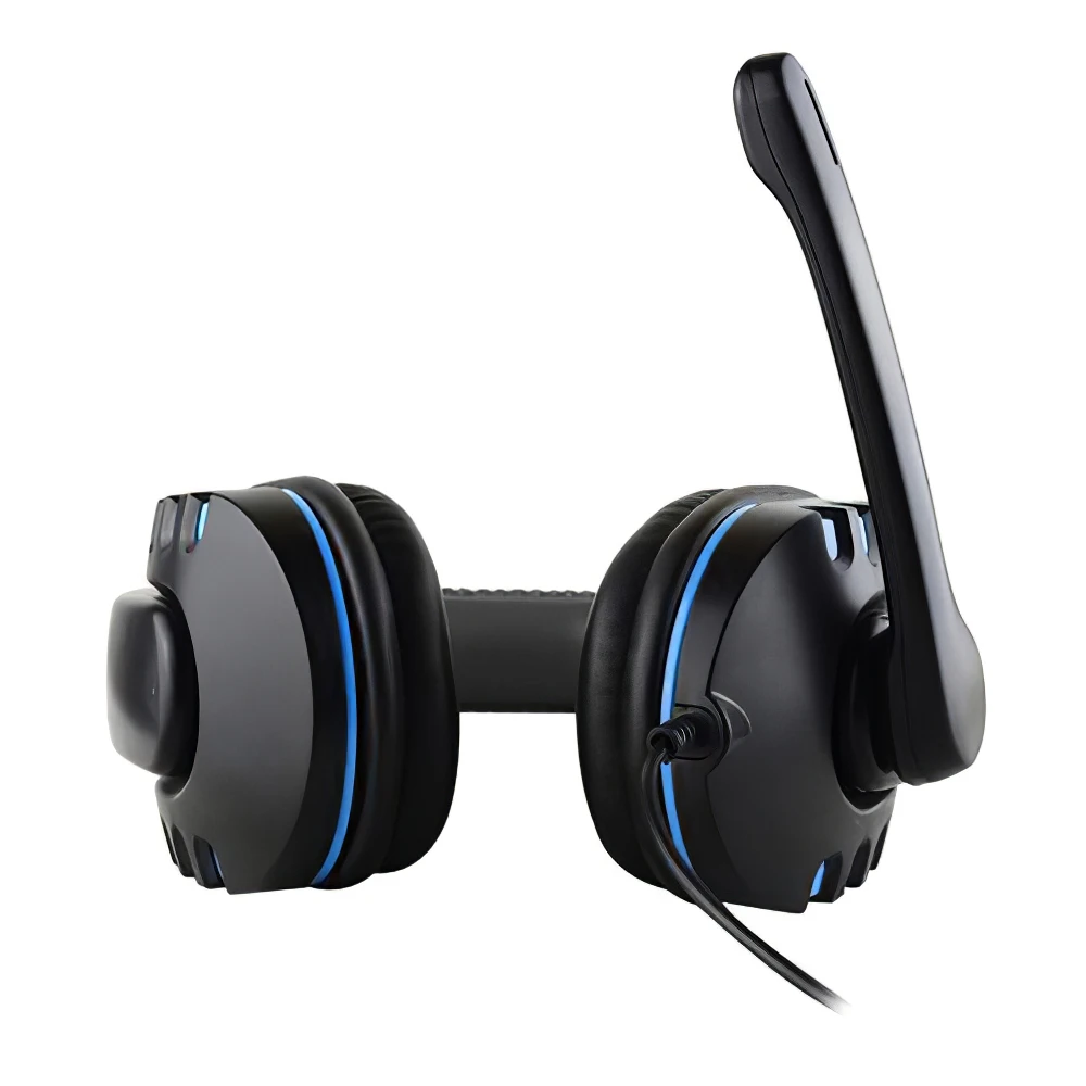 3 5mm Headphones Wired Heavy Bass Telescopic Earphone Compatible Computer For iPhone Huawei Universal Soft Earmuffs Portable Mic