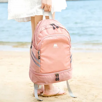 

High Capacity Backpack Portable Independent Shoes Clothes Storage Bag Woman Travel Organizer Pouch Fitness Sports Accessories