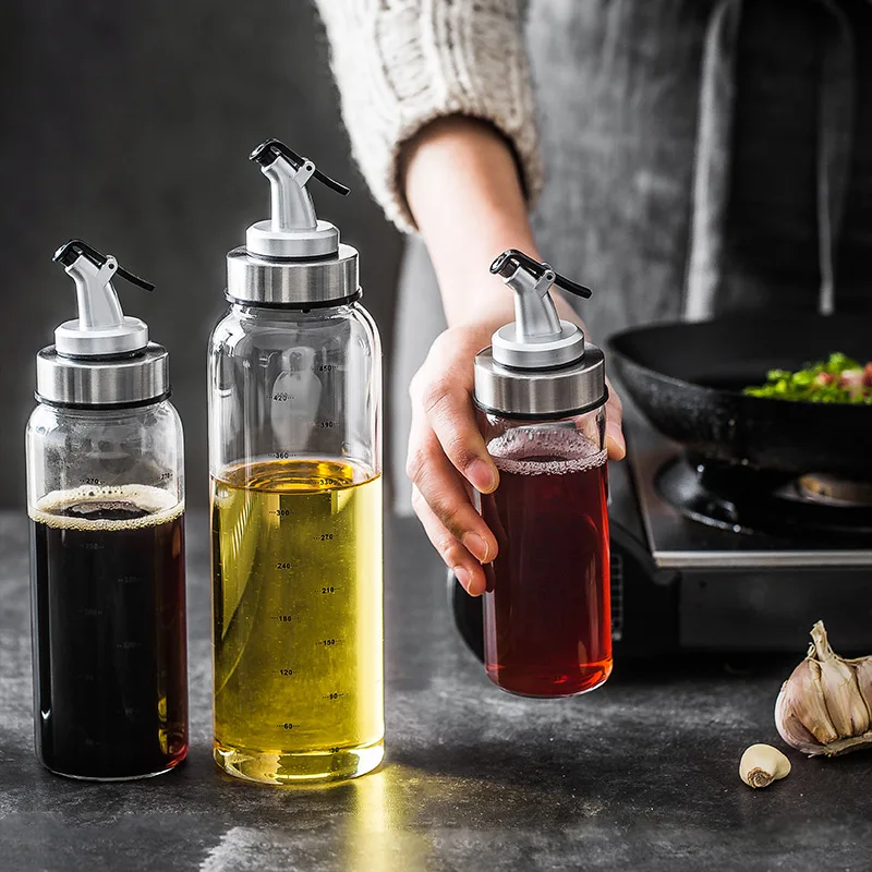 Kitchen Olive Oil Dispenser Cooking Oil Sprayer Glass Vinegar Cruet 6oz 10oz 17oz Olive bottle Vinegar Dispenser Container oil sprayer,oil dispenser