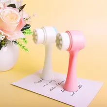 Портативная силиконовая двухсторонняя Массажная щетка для чистки лица, прочная Очищающая щетка для лица, аксессуары для ухода за кожей, для домашнего путешествия