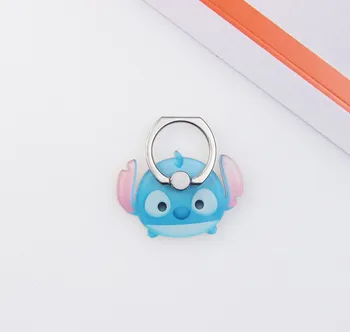 

Crystal Finger Ring Cartoon Cute Pig Panda Stitch Anti Fall Mobile Phone Holder 100pcs/lot