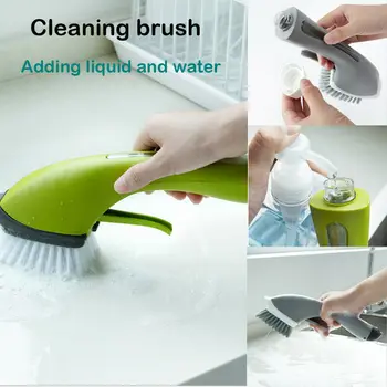 

FAROOT Long Handle Automatic Kitchen Sink Add Detergent Water Spray Cleaning Brush Convenient Cleaning Brush