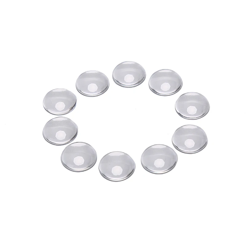 10 Tips Clear Round Nail Tips With Sticker Color Chart Flat Back UV/Gel/Polish For Display Color Card Chart Nails Art Tools