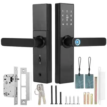

WiFi Smart Door Lock Touch Screen Fingerprint Password IC Card with Mechanical Key for Tuya fechadura digital cerradura puerta