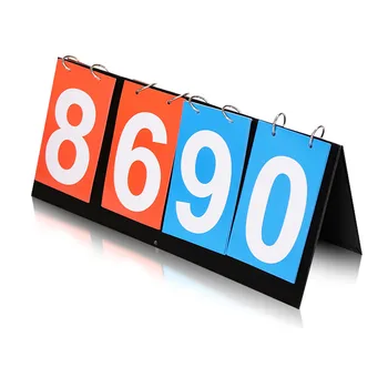 

Volleyball Scoreboard 4 Digit Sports Soccer Referee Basketball Score Board for Football Badminton Table Tennis Equipment