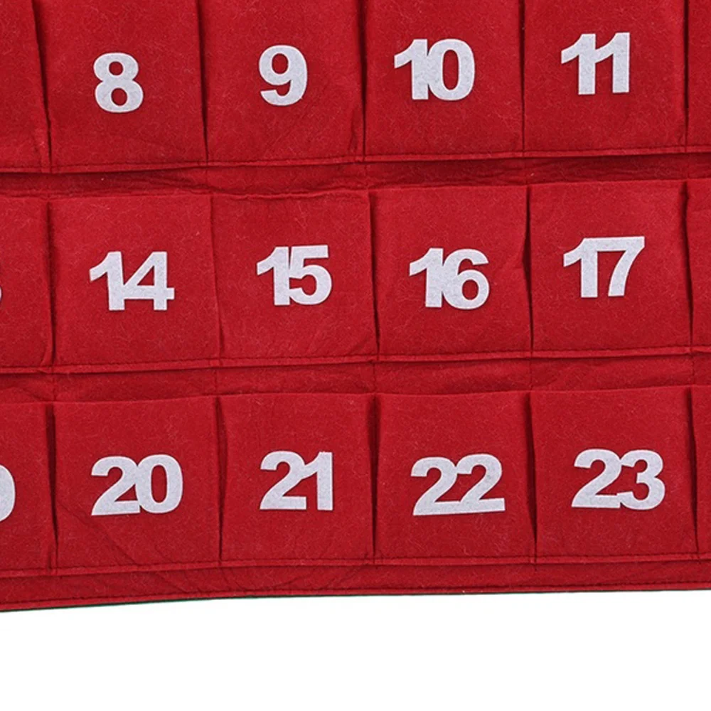 Hanging Christmas Calendar Wool Chemical Fiber MULTIPLE FUNCTIONS Party Supplies FLEXIBLE USE Calendar Unique Winter Children