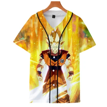 

Dragon ball 3D Baseball Sweatshirt Spring/Summer Harajuku Baseball Jacktes Men Clothes Short Sleeve Sweatshirt Streetwear